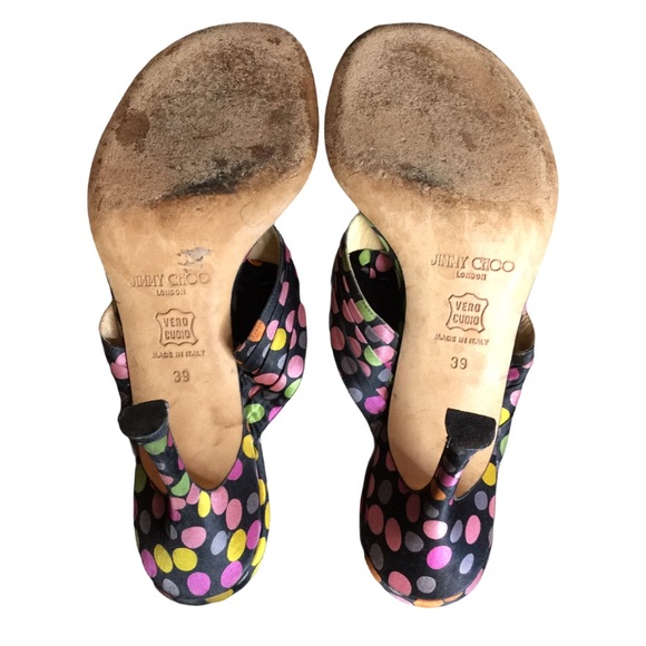 Jimmy Choo polka dot heels sandals size 39 (T85) - Picture 5 of 11